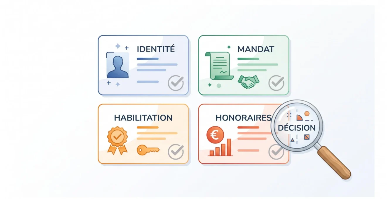 Illustration des éléments à vérifier avant de signer avec une agence immobilière